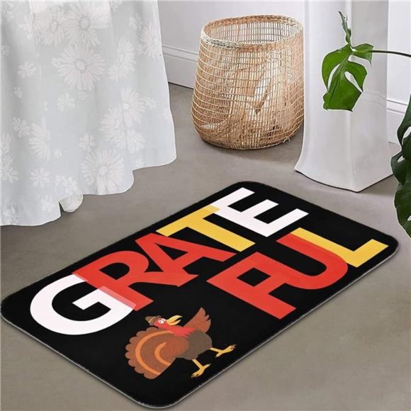 Thanksgiving Area Rug, Turkey Outdoor & Bathroom Floor Mat18 x 30 Inch - Picture 6 of 7
